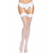 Чулки-сетка для крепления на пояс Leg Avenue Nylon Fishnet Thigh Highs White, one size