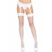 Чулки-сетка со швом Leg Avenue Backseam Thigh Highs White, one size