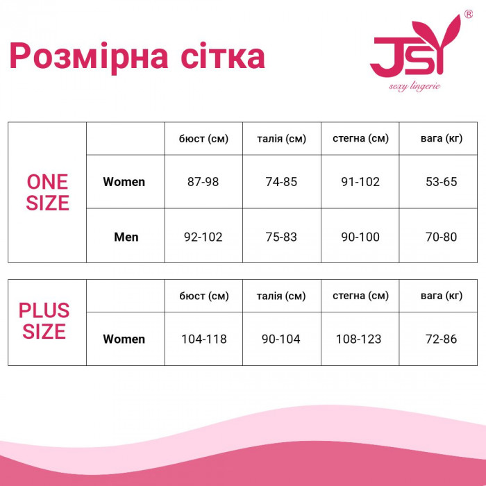 Комплект з поясом для панчіх з підв'язками і панчохами у велику сітку One Size