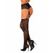 Эротические колготки-бодистокинг Obsessive Garter stockings S821 S/M/L, имитация чулок и пояса для ч