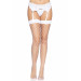 Чулки в крупную сетку Leg Avenue Fence Net Thigh Highs White, one size