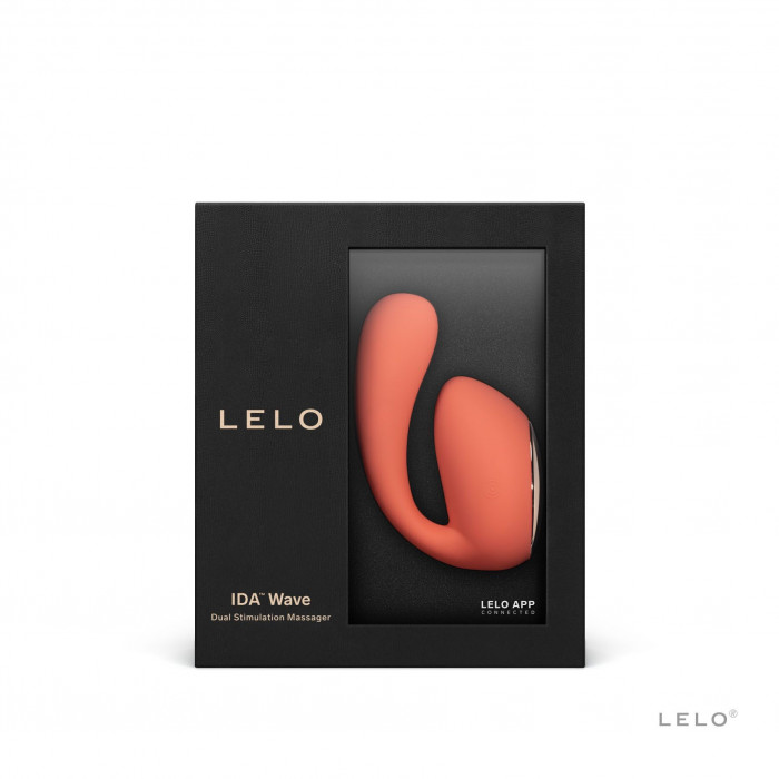 Смарт-вибратор LELO Ida Wave Coral Red, вагинально-клиторальный, технология WaveMotion, 2 мотора
