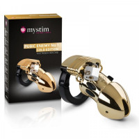 Пояс верности с электростимуляцией Mystim Pubic Enemy No 1 Gold Edition