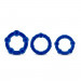 T330566 Набор эрекционных колец STAY HARD BEADED COCKRINGS BLUE
