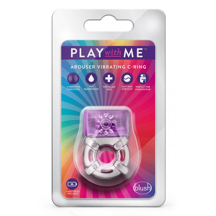Эрекционное виброкольцо PLAY WITH ME ONE NIGHT STAND VIBRATING C-RING PURPLE