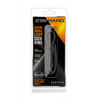 T331085 Регулируемое эрекционное кольцо STAY HARD DOUBLE LOOP BLACK