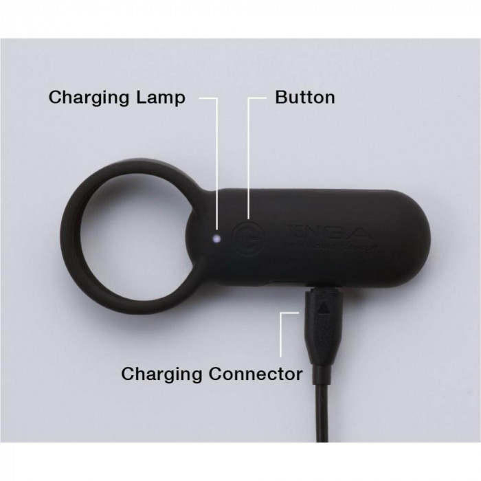 Эрекционное кольцо TENGA-SVR SMART VIBE RING Черное