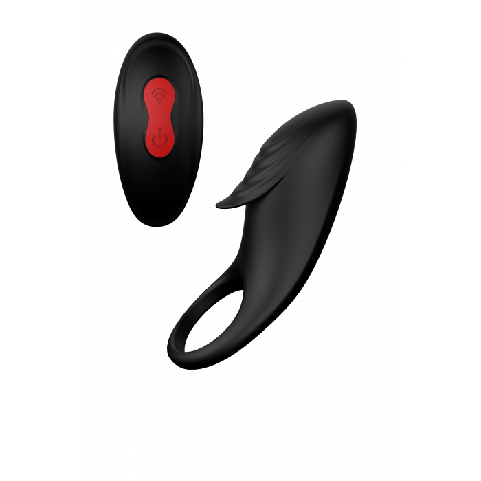 Эрекционное виброкольцо с пультом управления RINGS OF LOVE REMOTE COCKRING BLACK