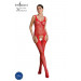 Бодістокінг Passion ECO BS008 red, з доступом, флористичний декор, імітація підв’язок