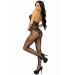 Leg Avenue Rhinestone Lace and Net Bodystocking OS Black