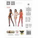 Бодістокінг Passion BS066 red, комбінезон, імітація панчіх та пояса
