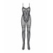 Бодістокінг Obsessive Bodystocking F213 S/M/L, імітація мереживного боді та резинки для панчіх