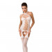 Бодістокінг Passion BS056 white, комбінезон, імітація панчох