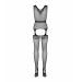 Бодистокинг Obsessive Bodystocking F217 S/M/L, элегантный силуэтный рисунок, имитация чулок