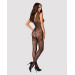 Бодістокінг Obsessive Bodystocking F234 S/M/L, абстрактний малюнок, глибоке декольте
