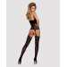 Бодістокінг Obsessive Bodystocking G310 S/M/L, топ, панчохи, підв’язки, круглі вирізи
