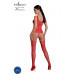 Бодістокінг Passion ECO BS001 One Size red, з доступом, імітація підв’язок, флористичний декор