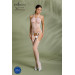 Бодистокинг Passion ECO BS002 white, с доступом, имитация подвязок, абстрактный рисунок