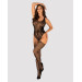 Бодістокінг Obsessive Bodystocking G324 XL/XXL black, силуетний малюнок
