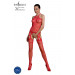 Бодістокінг Passion ECO BS006 red, з доступом, халтер, імітація підв’язок