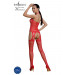 Бодістокінг Passion ECO BS006 red, з доступом, халтер, імітація підв’язок