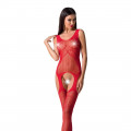 Бодістокінг Passion BS061 red, комбінезон, імітація панчох