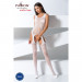 Бодистокинг Passion BS061 white, комбинезон, имитация чулок