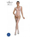 Бодістокінг Passion ECO BS007 white, з доступом, силуетний малюнок, імітація підв’язок