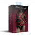 Женская сбруя с цепью и фиксаторами Feral Feelings Harness with Cuffs Red