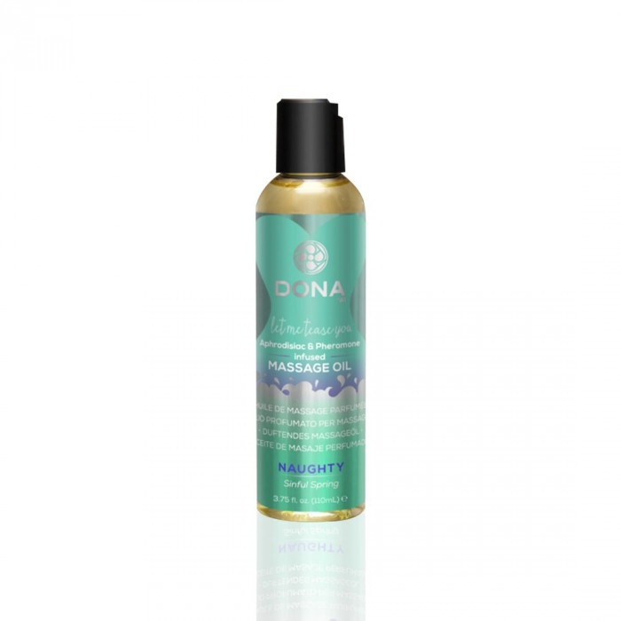 Масажна олія DONA Massage Oil NAUGHTY – SINFUL SPRING (110 мл) з феромонами та афродизіаками