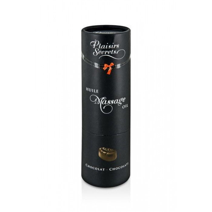 Масажна олія Plaisirs Secrets Chocolate (59 мл) з афродизіаками, їстівна, подарункове паковання