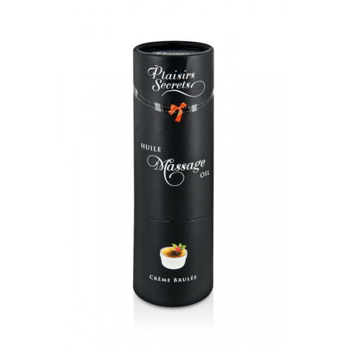Масажна олія Plaisirs Secrets Creme Brulee (59 мл) з афродизіаками їстівна, подарункове паковання
