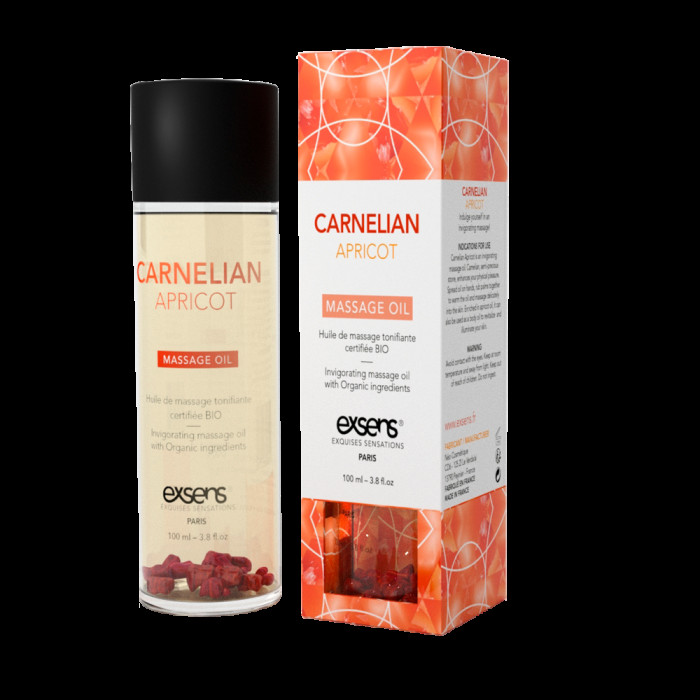 Масажна олія EXSENS Carnelian Apricot (бадьорна з сердоліком) 100мл, натуральна
