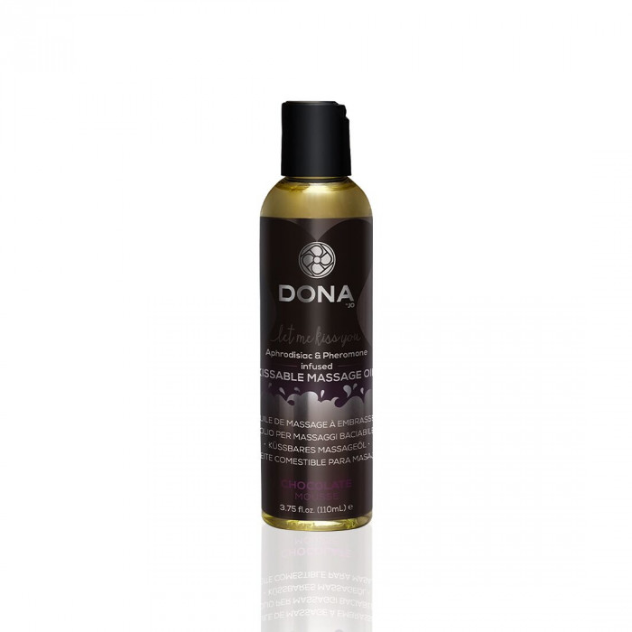 Масажна олія DONA Kissable Massage Oil Chocolate Mousse (110 мл) можна для оральних пестощів