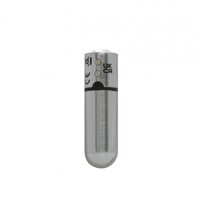 Віброкуля PowerBullet First-Class Bullet 2.5″ with Key Chain Pouch, Silver, 9 режимів вібрації