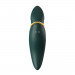 Вібратор 2в1 з язичком Zalo — Hero Jewel Green, кристал Swarovski