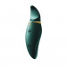 Вібратор 2в1 з язичком Zalo — Hero Jewel Green, кристал Swarovski