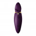 Вібратор 2в1 з язичком Zalo — Hero Twilight Purple, кристал Swarovski