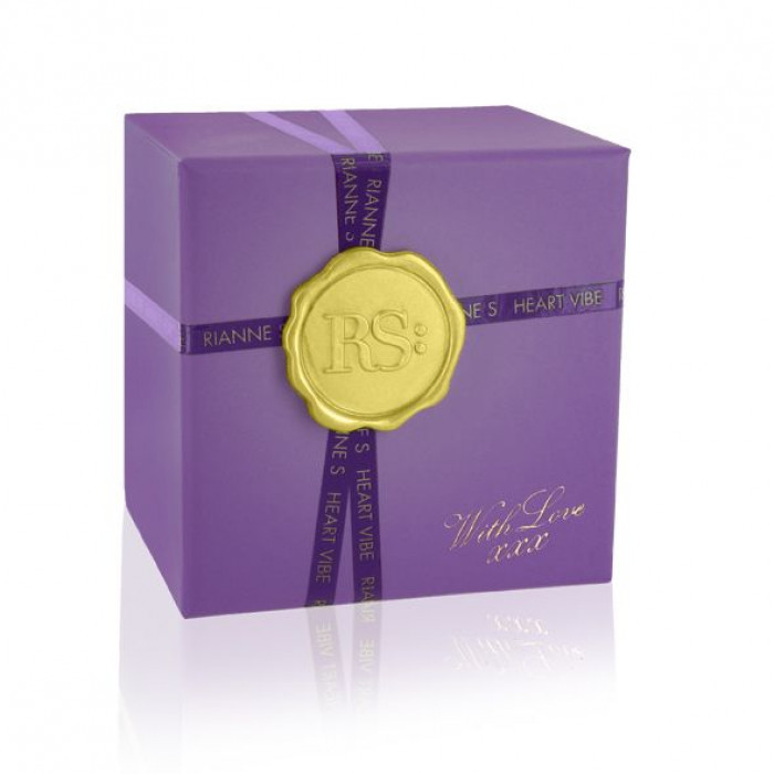 Вібратор-серце Rianne S: Heart Vibe Purple, 10 режимів роботи, медичний силікон, подарункова упаковк