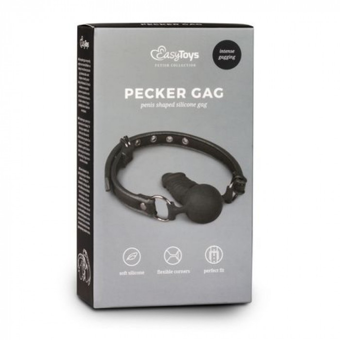 Кляп EASYTOYS BALL GAG WITH SILICONE DONG