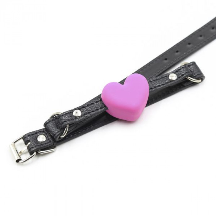 F61287 Кляп сердце Silicone Luxury Fetish Pink