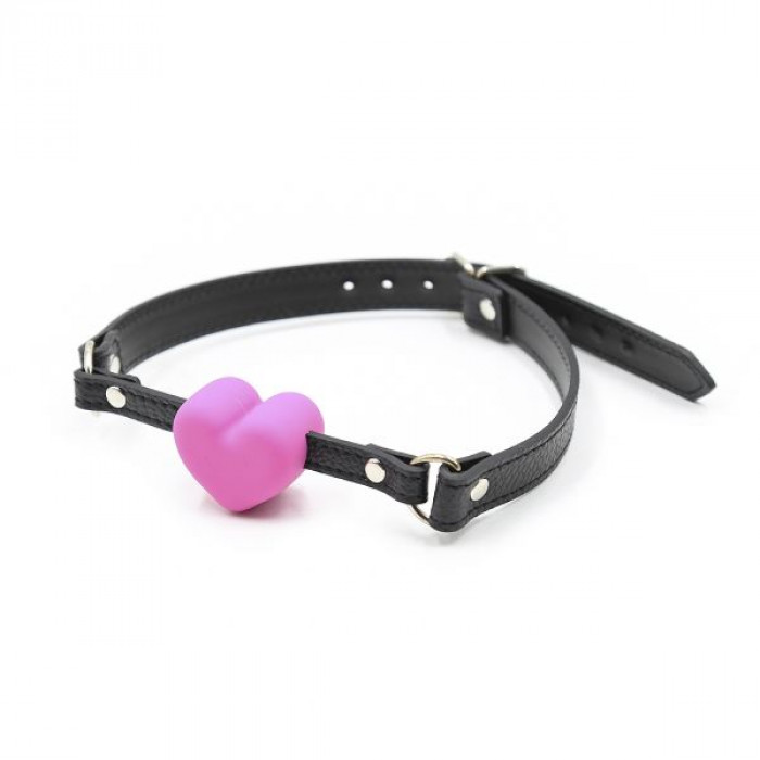 F61287 Кляп сердце Silicone Luxury Fetish Pink