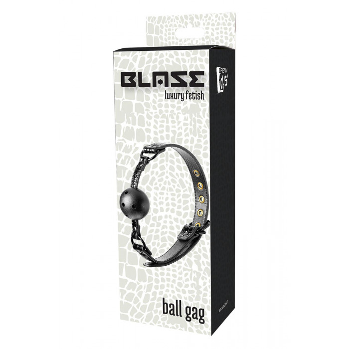 Кляп 4,7 см BLAZE LUXURY BALL GAG CROCO BLACK