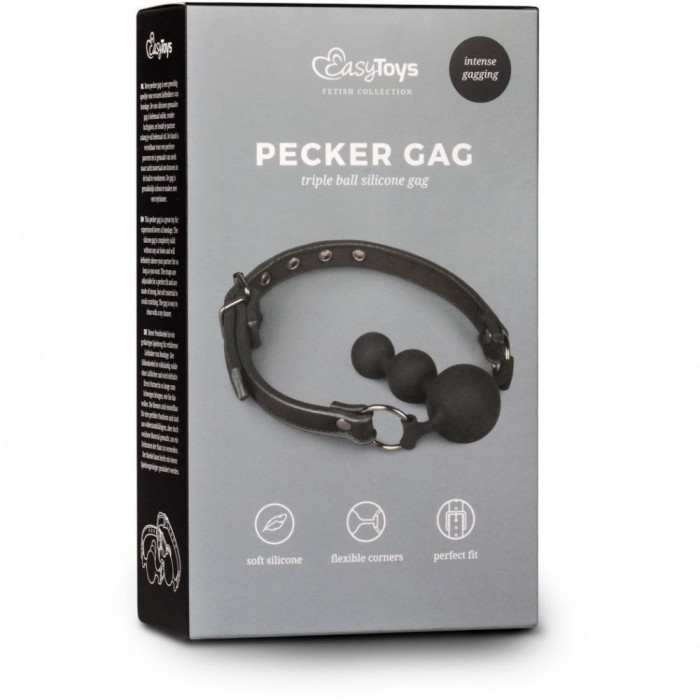 Кляп-ялинка Easytoys Ball Gag With Silicone Beads
