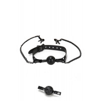 Кляп с зажимами для сосков WHIPSMART DIAMOND BLACK