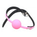 Кляп силиконовый Silicone ball gag metal accesso pink