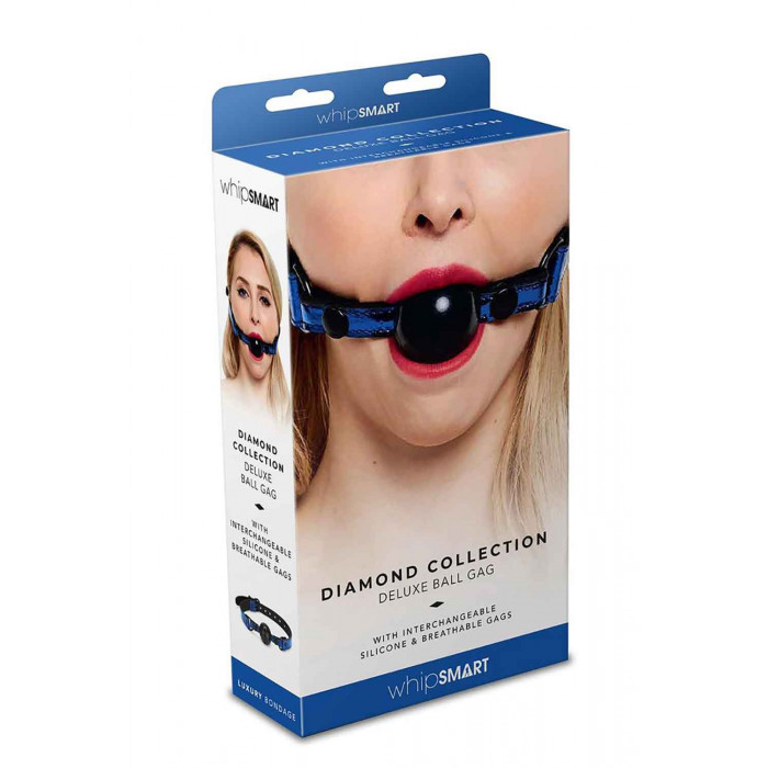 Кляп WHIPSMART DIAMOND BALL GAG BLUE