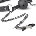 Кляп з зажимами на соски Open Ball Gag With Nipple Clamps