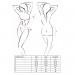 Комплект білизни RAMONA SET black XXL/XXXL - Passion: ліф, стрінги, широкий пояс з воланом
