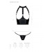 Комплект белья с открытой грудью Passion GENEVIA SET WITH OPEN BRA L/XL black, корсет, стринги